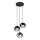 Suspension filaire TULOS 3xE27/60W/230V noir