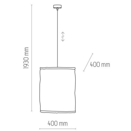 Suspension filaire TULUM 1xE27/15W/230V