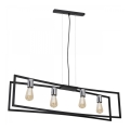 Suspension filaire TUNJA 4xE27/60W/230V noir/chrome brillant