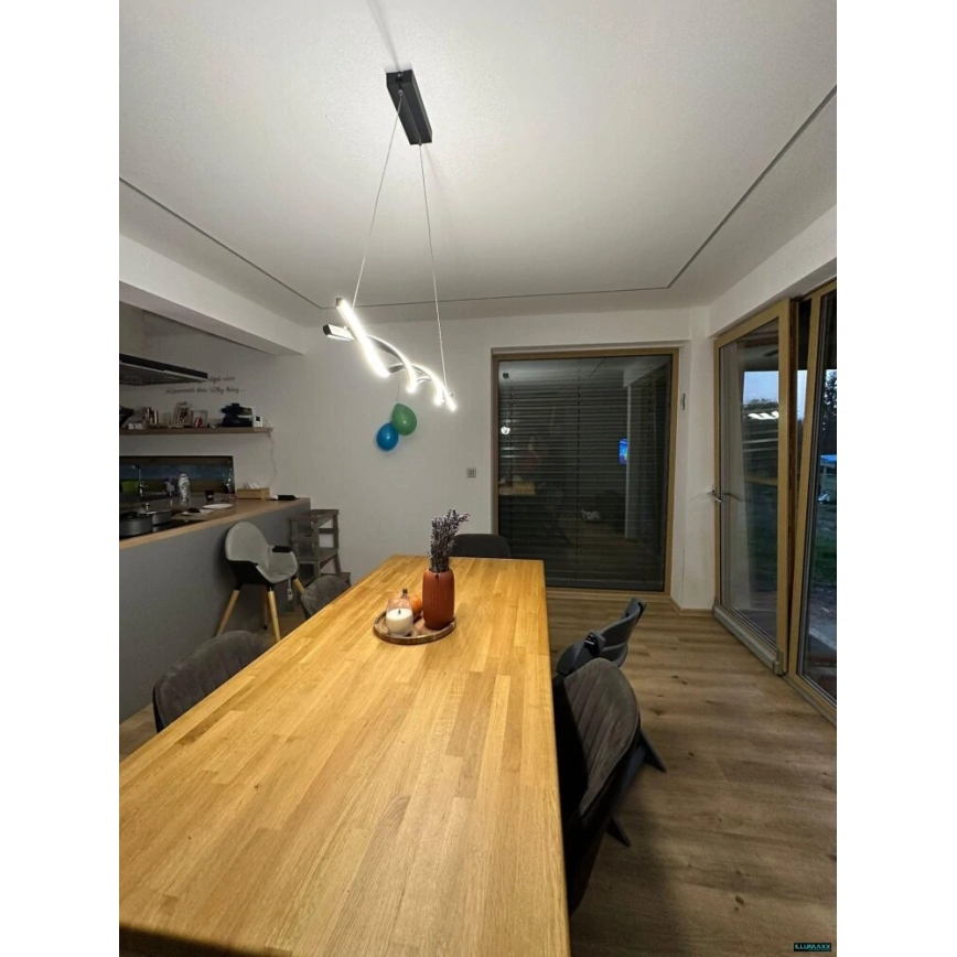 Suspension filaire TWIST LED/37W/230V 4000K 120 cm noir