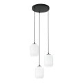 Suspension filaire VERDI 3xE27/15W/230V d. 30 cm noir/blanc