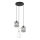 Suspension filaire VERDI 3xE27/15W/230V d. 30 cm noir/gris/blanc