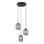 Suspension filaire VERDI 3xE27/15W/230V d. 30 cm noir/gris