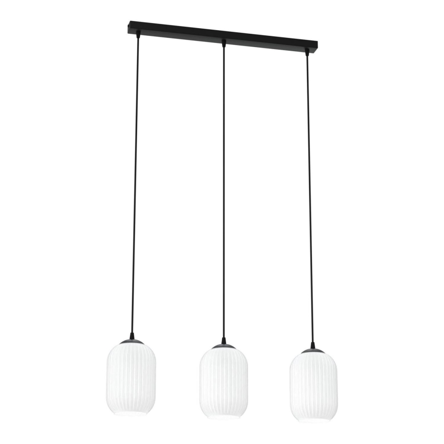 Suspension filaire VERDI 3xE27/15W/230V noir/blanc