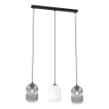 Suspension filaire VERDI 3xE27/15W/230V noir/gris/blanc