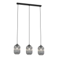 Suspension filaire VERDI 3xE27/15W/230V noir/gris
