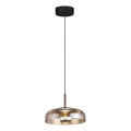Suspension filaire VETRO LED/6W/230V d. 23 cm beige/noir