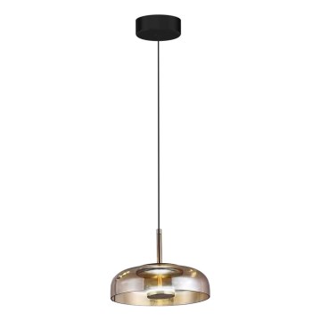 Suspension filaire VETRO LED/6W/230V d. 23 cm beige/noir