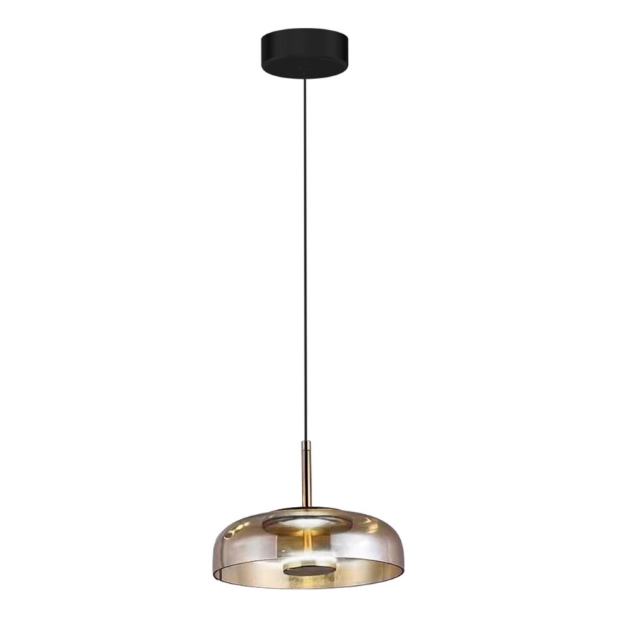 Suspension filaire VETRO LED/6W/230V d. 23 cm beige/noir