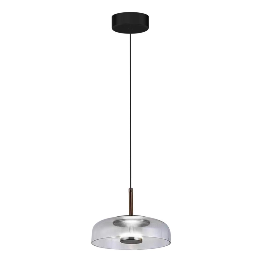 Suspension filaire VETRO LED/6W/230V d. 23 cm gris/noir