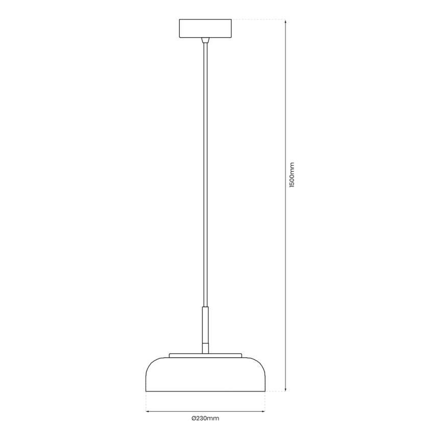 Suspension filaire VETRO LED/6W/230V d. 23 cm gris/noir