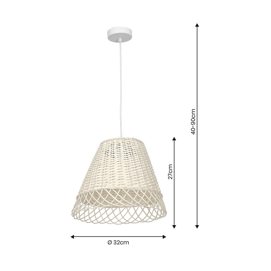 Suspension filaire VIMINI 1xE27/40W/230V rotin