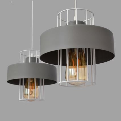 Suspension filaire VOLTA 2xE27/15W/230V gris