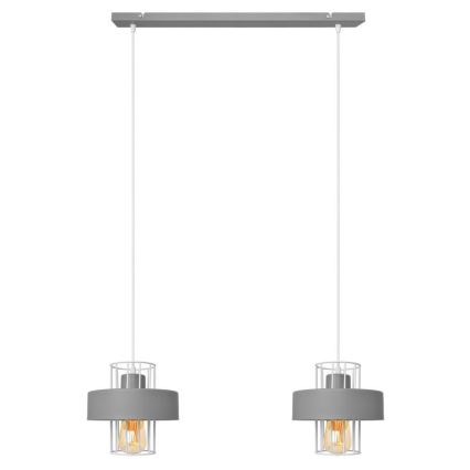 Suspension filaire VOLTA 2xE27/15W/230V gris
