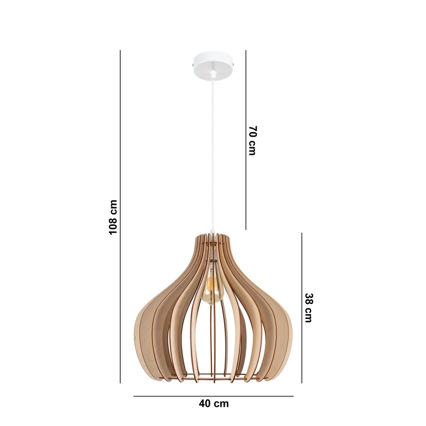Suspension filaire WILL 1xE27/60W/230V blanche