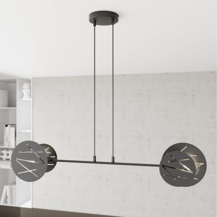 Suspension filaire XOTIC 2xE27/15W/230V noir