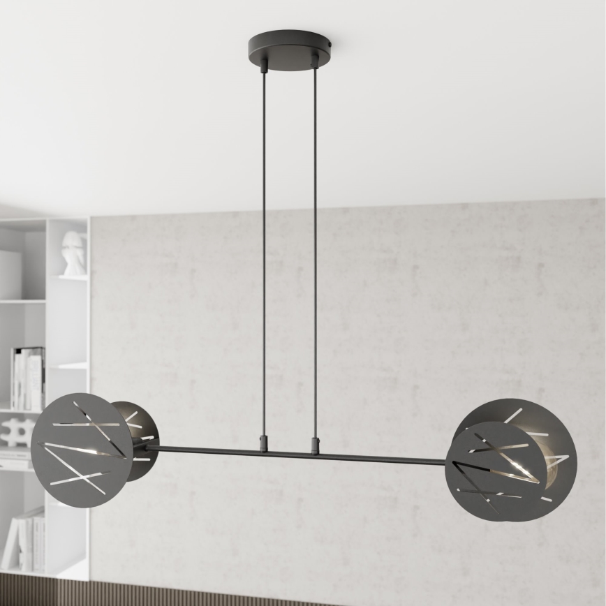 Suspension filaire XOTIC 2xE27/15W/230V noir
