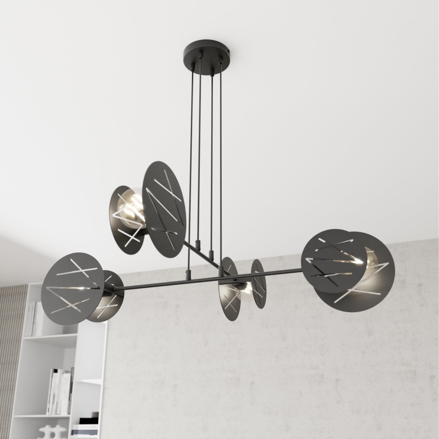 Suspension filaire XOTIC 4xE27/15W/230V noir