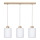 Suspension filaire ZEFIR 3xE27/60W/230V chêne