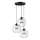 Suspension filaire ZOYA 3xE27/60W/230V chrome brillant