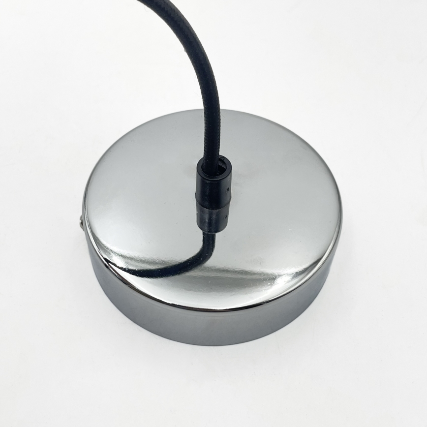 Suspension FLO sur câble 1xE27/15W/230V, chrome brillant / transparent