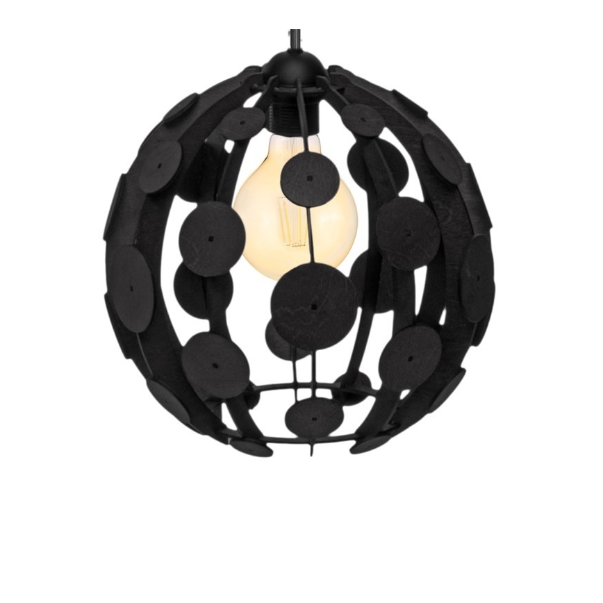 Suspension GAIA 3xE27 / 60W / 230V noir / marron