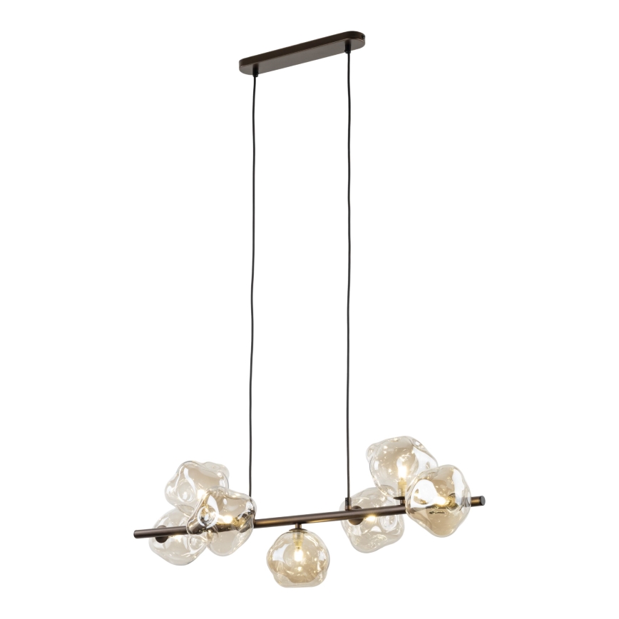 Suspension LAVA sur câble 7xG9/8W/230V bronze/beige fumé
