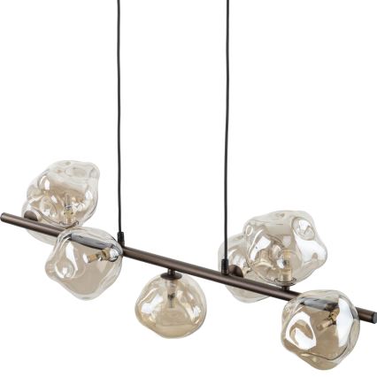 Suspension LAVA sur câble 7xG9/8W/230V bronze/beige fumé
