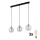 Suspension LED à câble DEVI 3xE27/15W/230V noir/transparent