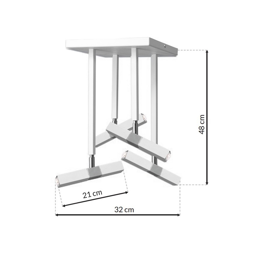 Suspension LED CASTRO 4xG9/7W/230V