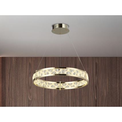 Lustre en cristal LED dimmable sur câble ENRIQUE LED/40W//230V 3000-6000K Ø 60 cm + télécommande