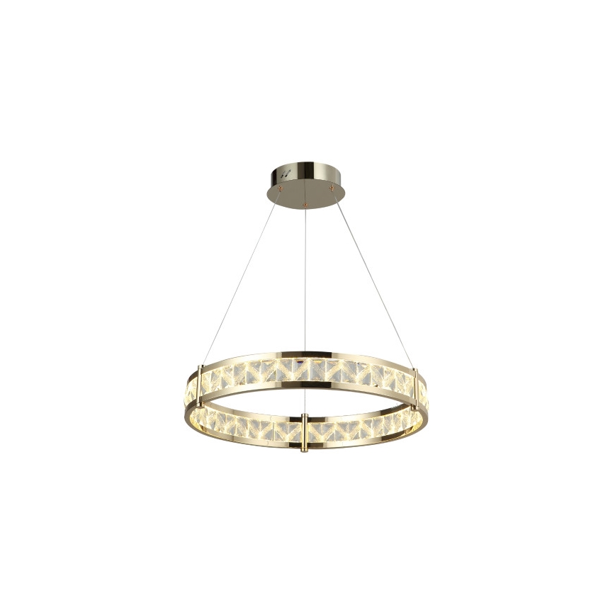 Lustre en cristal LED dimmable suspendu sur câble ENRIQUE LED/55W//230V 3000-6000K Ø 80 cm + télécommande