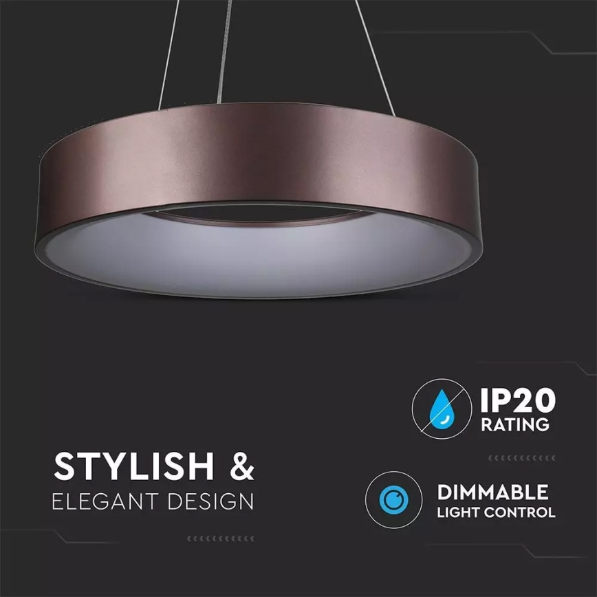 Suspension LED dimmable sur câble LED/20W/230V