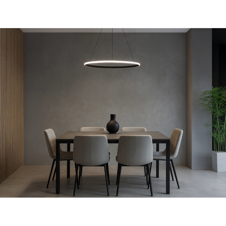Suspension LED dimmable sur câble, 32 W, 230 V, 3000–6500 K (blanc chaud à froid), Ø 60 cm + télécommande