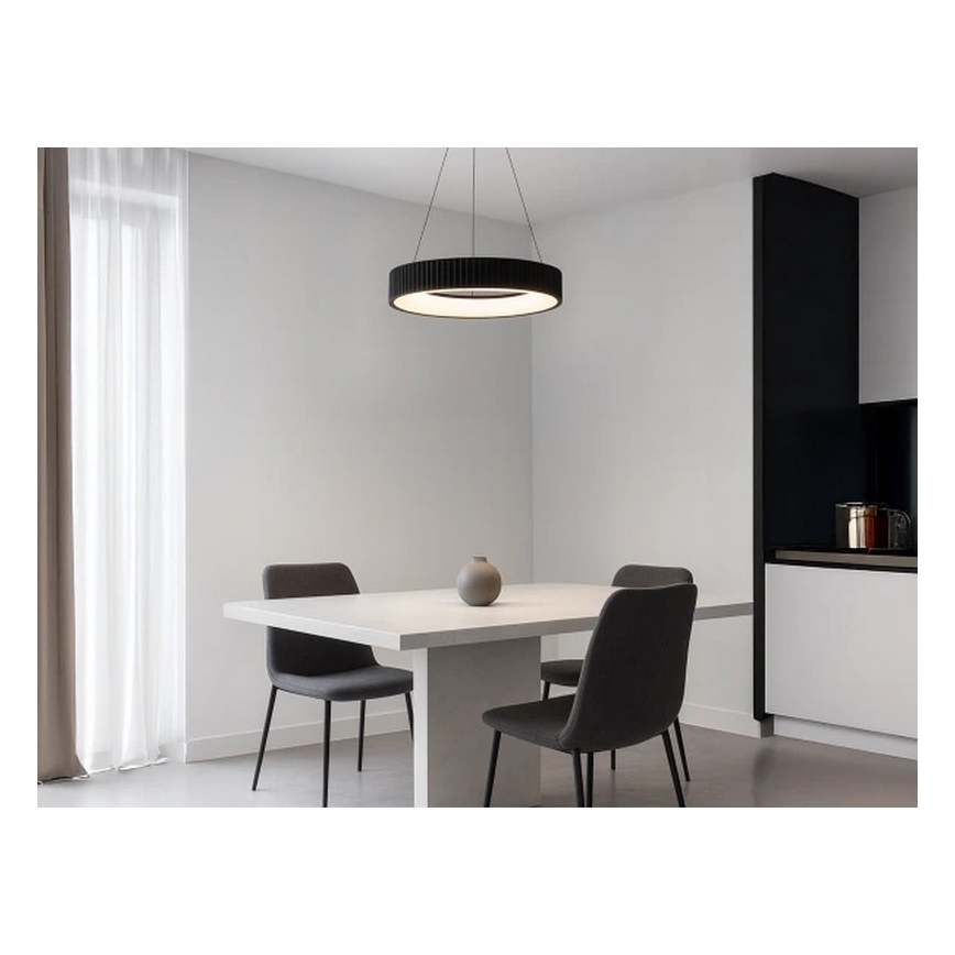 Suspension LED dimmable sur câble, 75 W / 230 V, 3000–6500 K, Ø 49 cm + télécommande