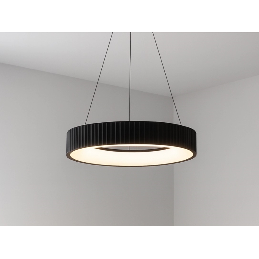 Suspension LED dimmable sur câble, 75 W / 230 V, 3000–6500 K, Ø 49 cm + télécommande