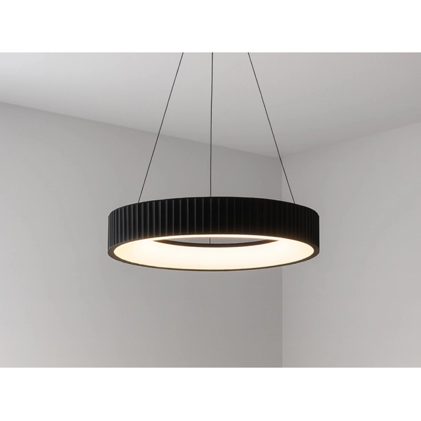 Suspension LED dimmable sur câble, 75 W / 230 V, 3000–6500 K, Ø 49 cm + télécommande