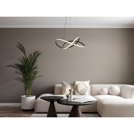 Suspension LED dimmable sur câble 85W/230V 3000-6500K Ø 60 cm + télécommande