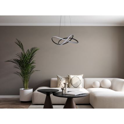 Suspension LED dimmable sur câble 85W/230V 3000-6500K Ø 60 cm + télécommande