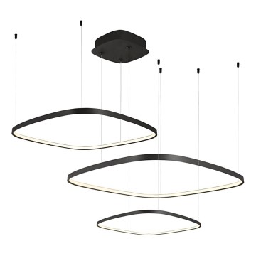 Suspension LED dimmable sur câble LORENZO LED/70W/230V 3000/4000/6000K noire + télécommande