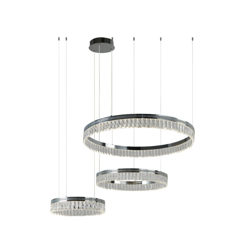 LED dimmable lustre en cristal suspendu sur câble THALIA LED/120W/230V 3000-6000K + télécommande