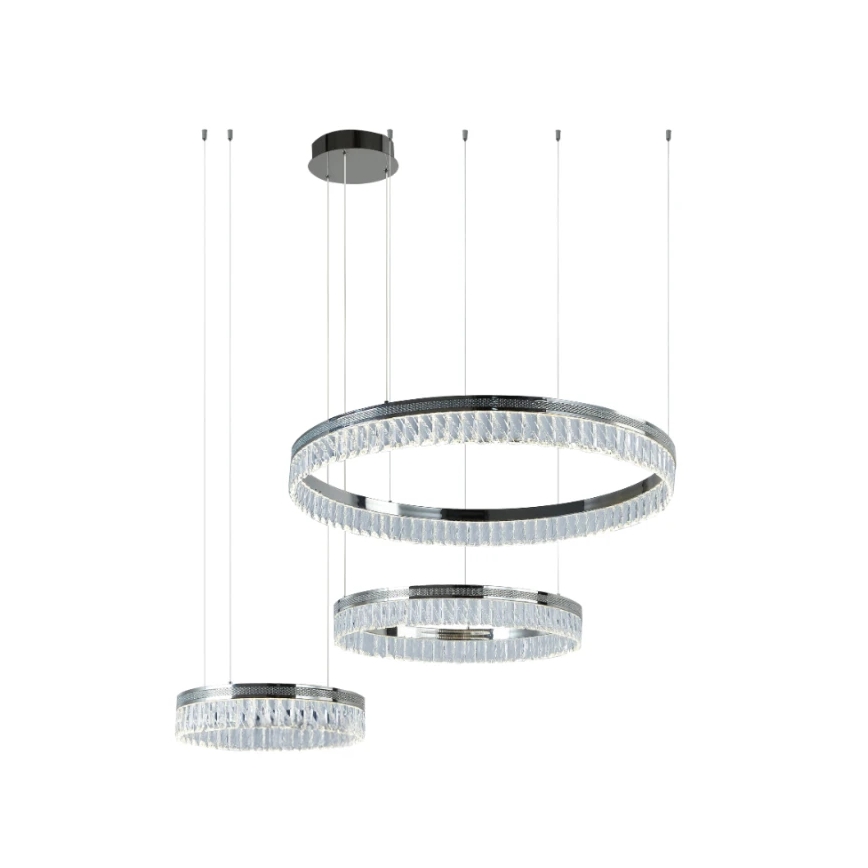 LED dimmable lustre en cristal suspendu sur câble THALIA LED/120W/230V 3000-6000K + télécommande