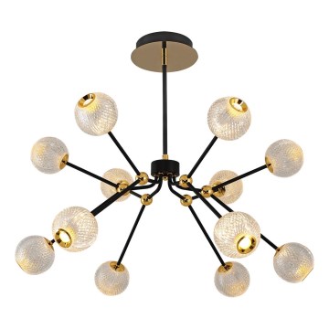 Suspension LED GELA 12xLED/5W/230V 3000K noir/or