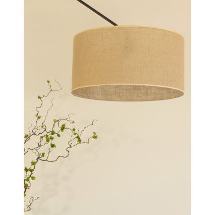 Suspension LED réglable sur tige GORTA 1xE27/60W/230V jute