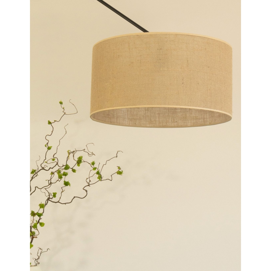 Suspension LED réglable sur tige GORTA 1xE27/60W/230V jute