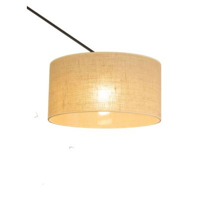 Suspension LED réglable sur tige GORTA 1xE27/60W/230V jute
