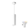 Suspension LED RGBW dimmable pour salle de bains sur câble TURYN 1xGU10/4,8W/230V 3000K IP44 blanche + télécommande