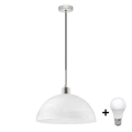 Suspension LED sur câble 1xE27/60W/230V blanc/noir