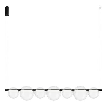 Suspension LED sur câble ATOLA LED/19W/230V noir/transparent