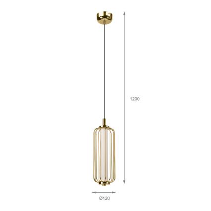 Suspension LED sur câble BONNIE LED/15W/230V 3000K dorée